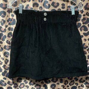 Forever 21 Black Corduroy Mini Skirt